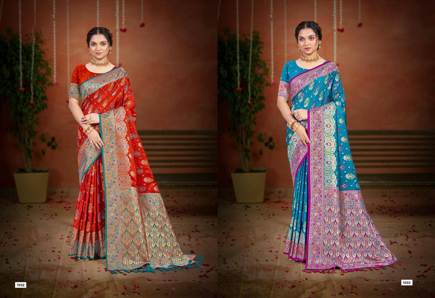 Bunawat - Surmai Satan 02 Latest saree trends in wholesale market